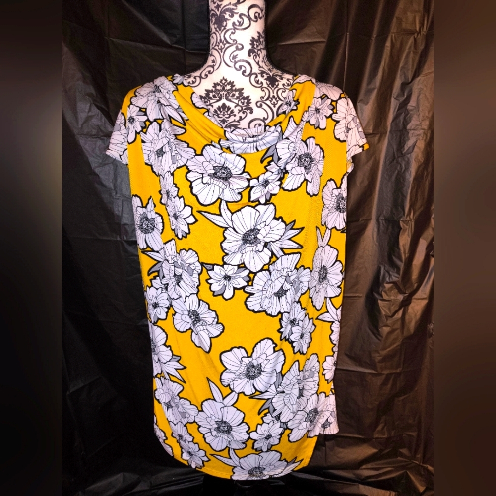 Lane Bryant Floral Yellow Women's Top